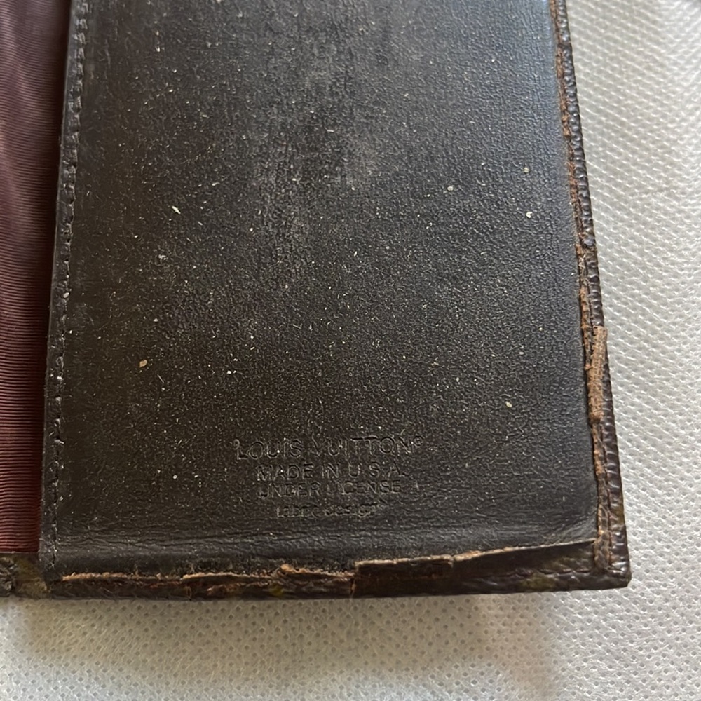 Authentic vintage Louis Vuitton check book cover